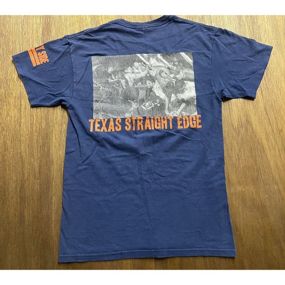 Texas Straight Edge GROW Blue Graphic Crew Neck Tee Hanes Small - Picture 7 of 8